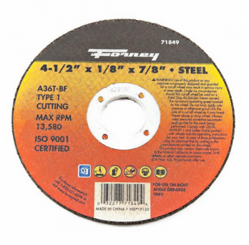 Image of item: Cut-Off Wheel Metal 4.5"x1/8"x7/8"